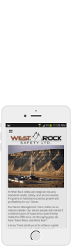 West Rock Safety website, mobile view